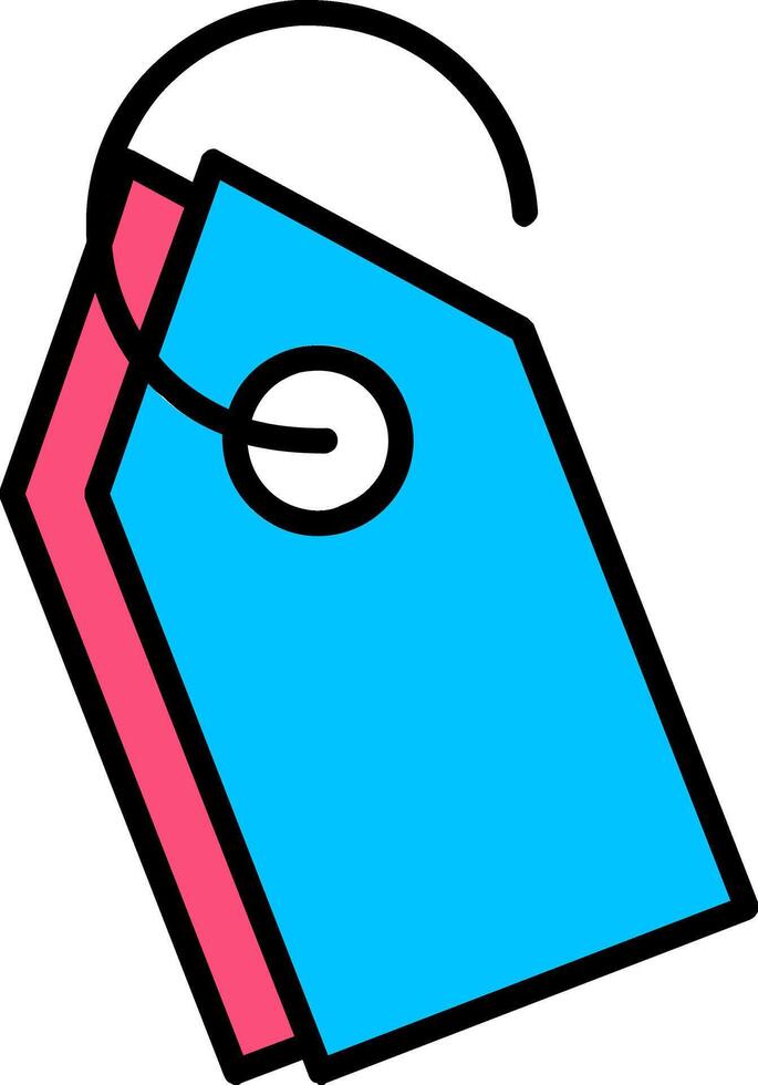 Tag Line Filled Icon vector