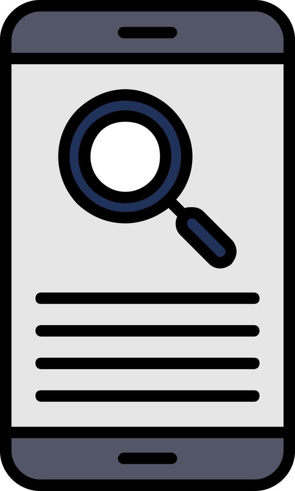 Smartphone Line Filled Icon vector