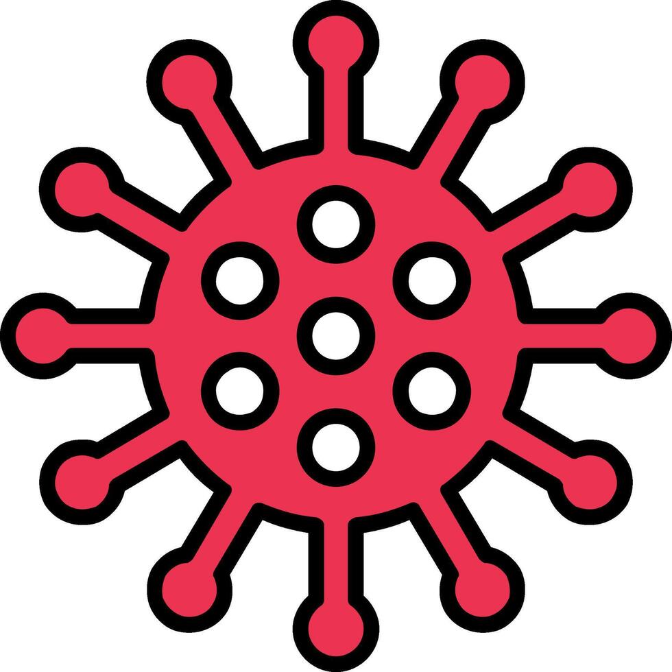 Virus Line Filled Icon vector