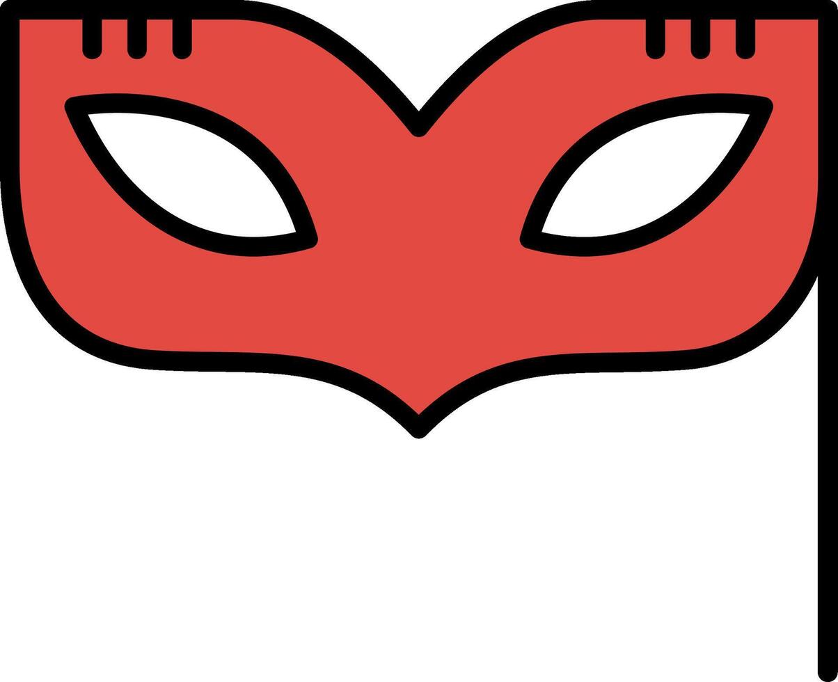 Eye Mask Line Filled Icon vector