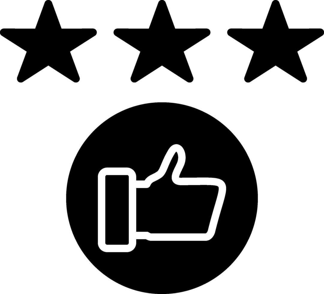 Rating Glyph Icon vector