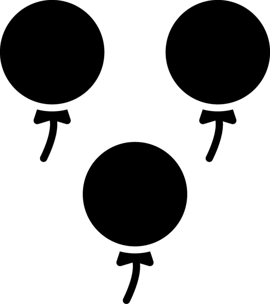 icono de glifo de globos vector