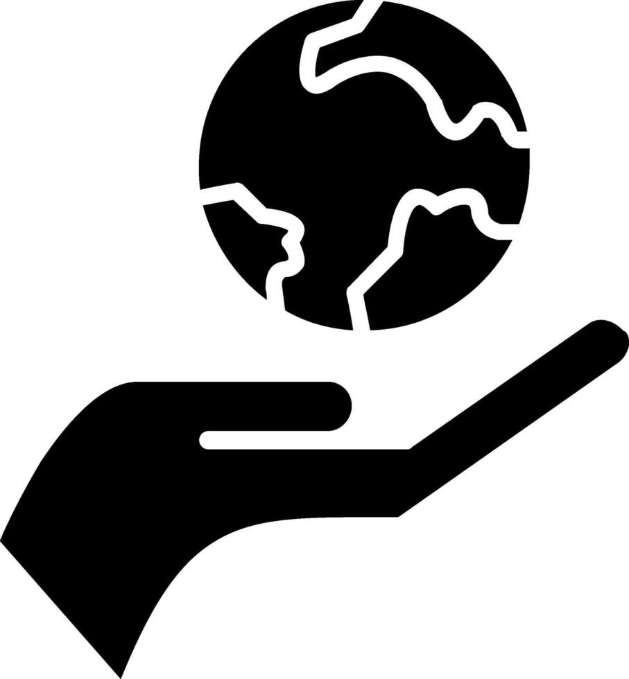 Planet Earth Glyph Icon vector