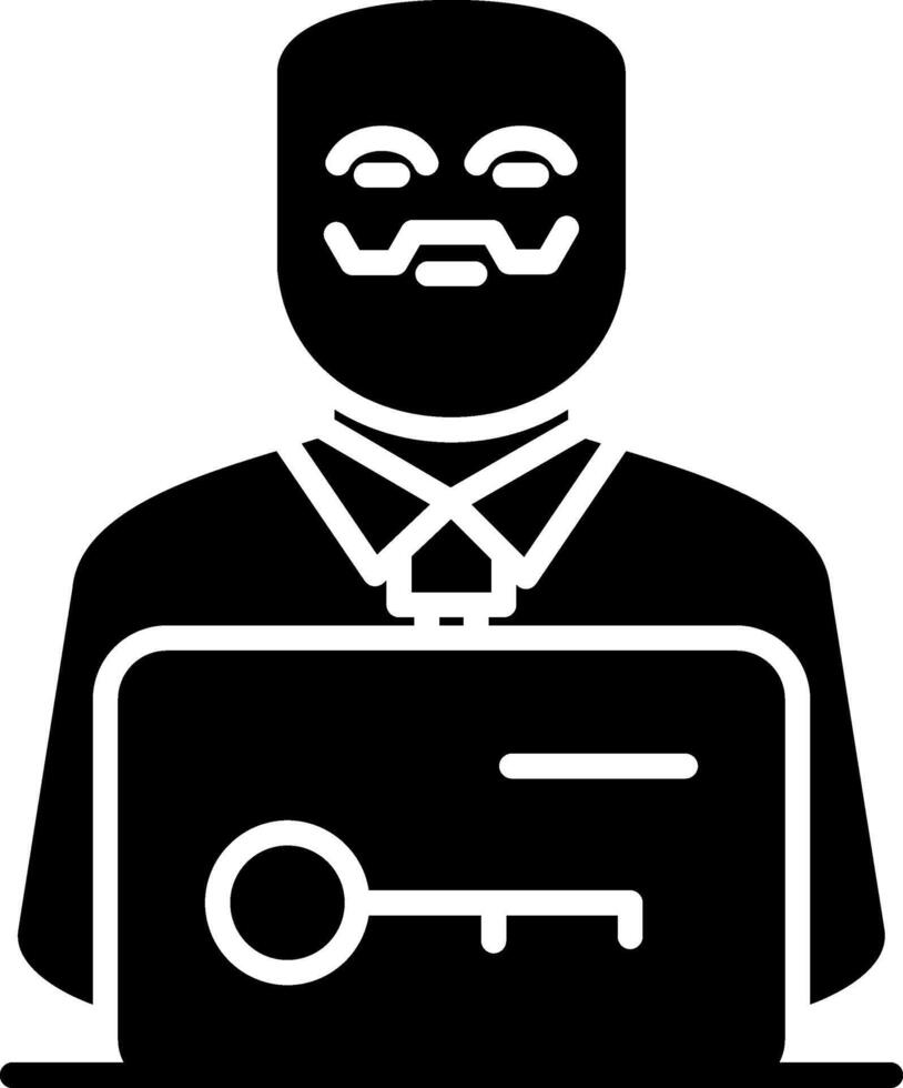 Anonymous Glyph Icon vector