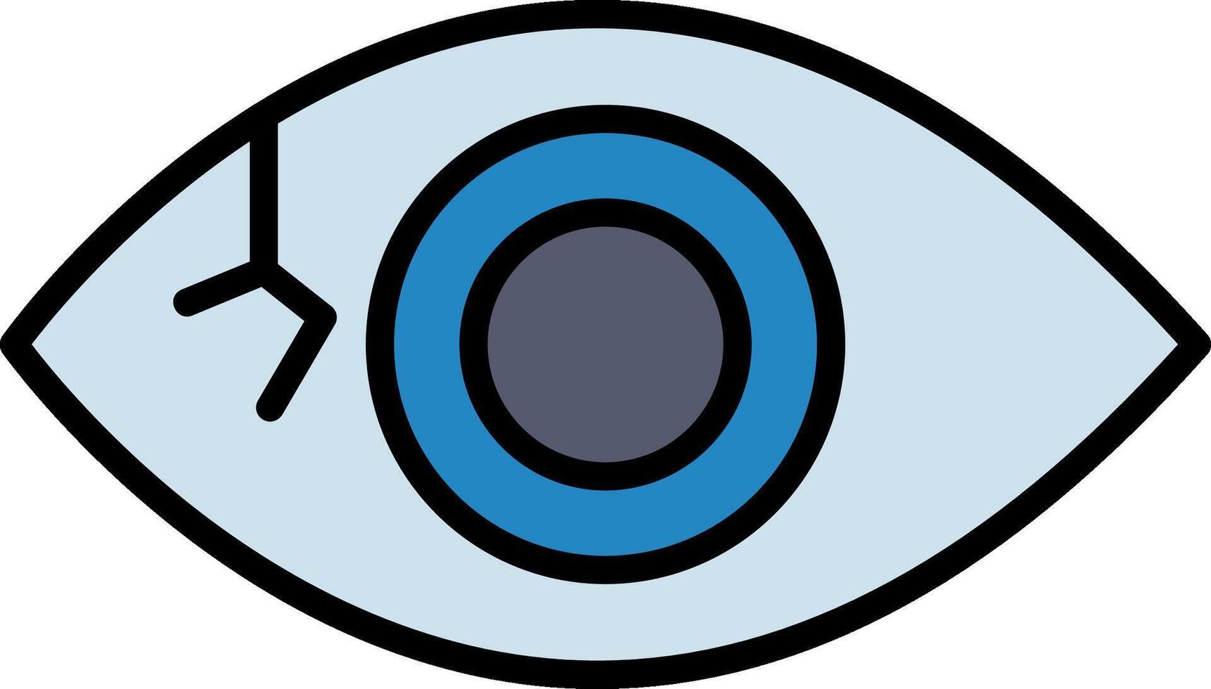 Eyeball Line Filled Icon vector