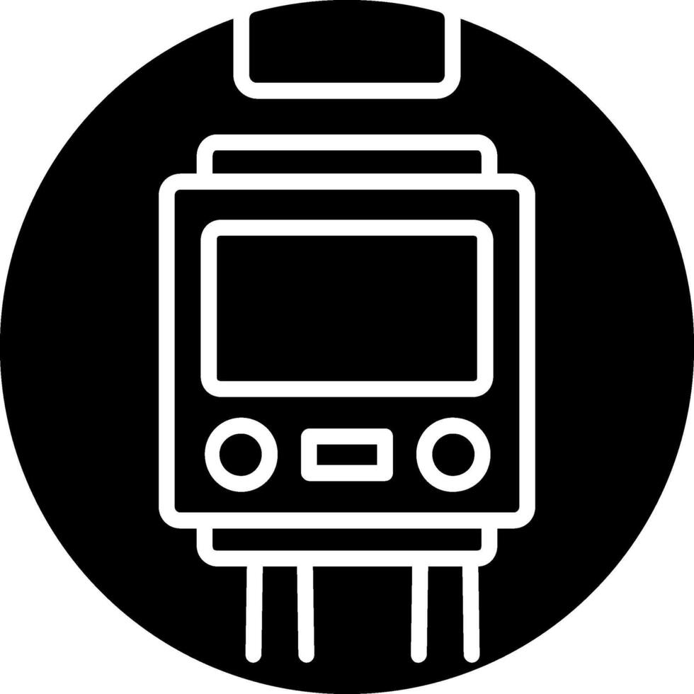 Metro Glyph Icon vector