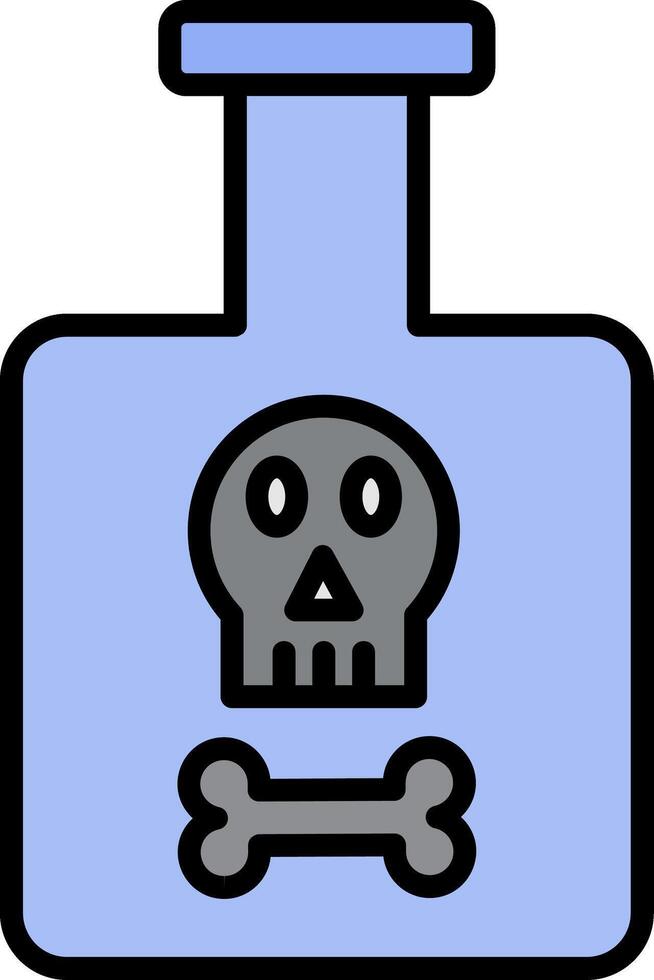 Poison Line Filled Icon vector