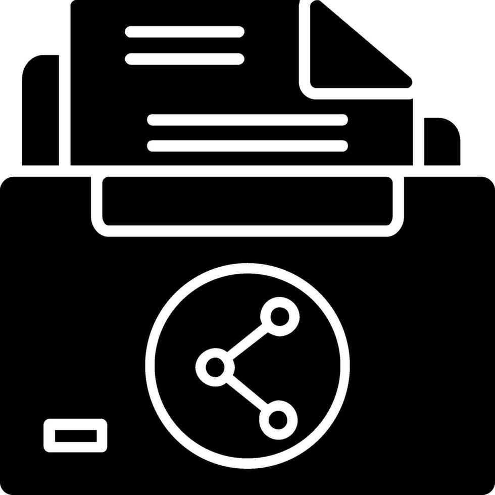 Sharing File Glyph Icon vector