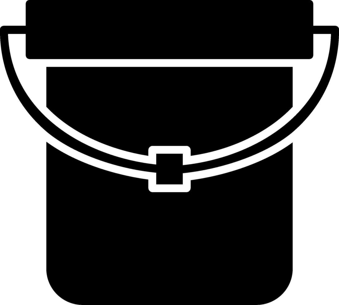 Bucket Glyph Icon vector