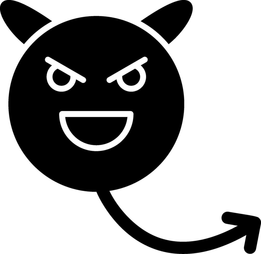 Evil Glyph Icon vector