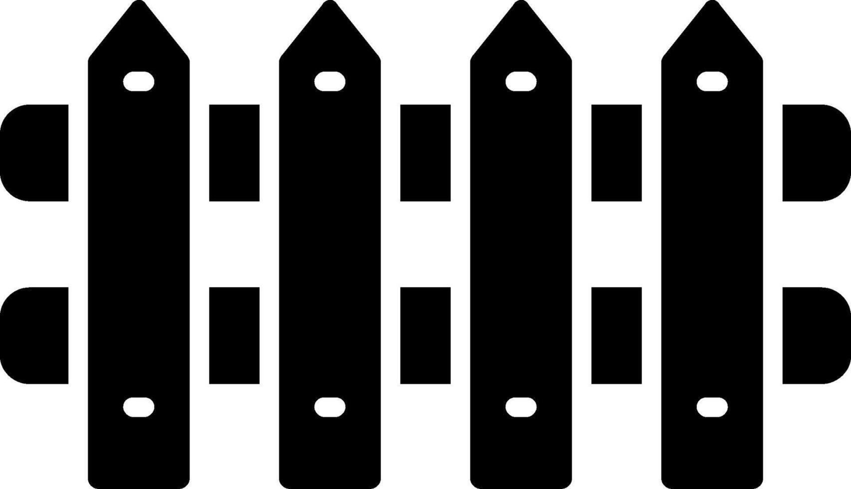 Fence Glyph Icon vector
