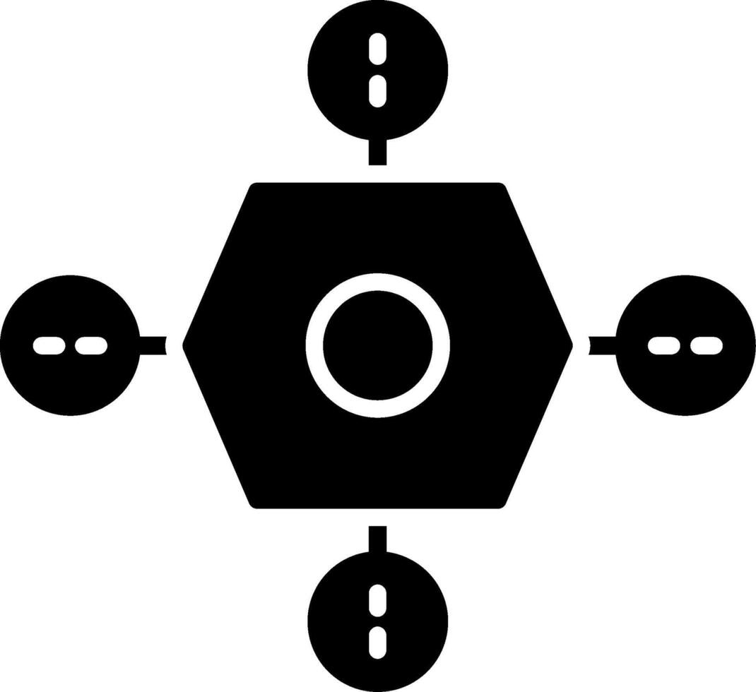 Drone Glyph Icon vector