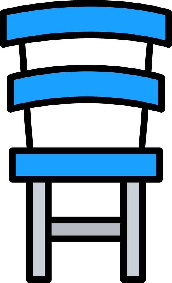 Dining Chair Line Filled Icon vector