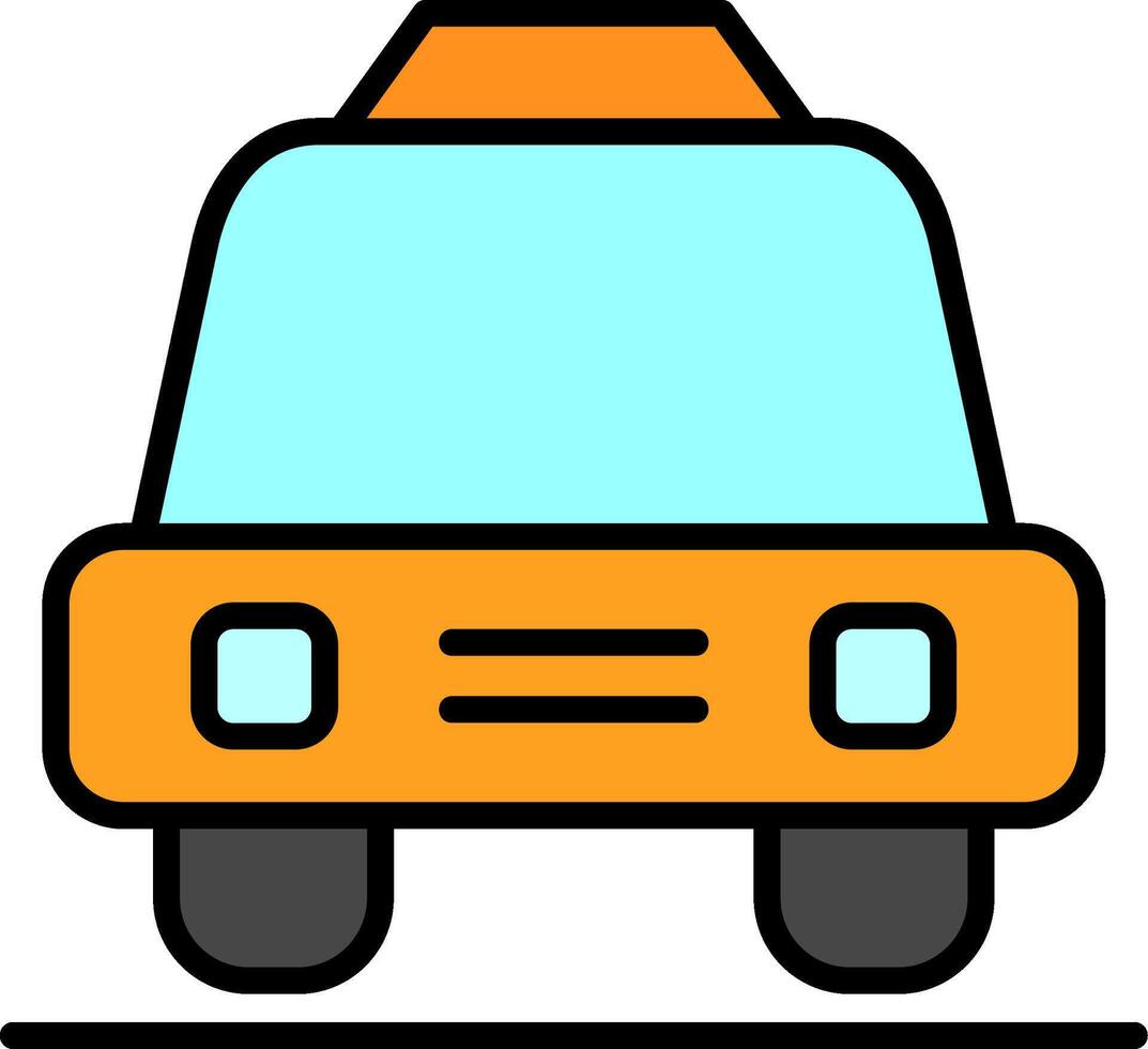 Taxi Line Filled Icon vector