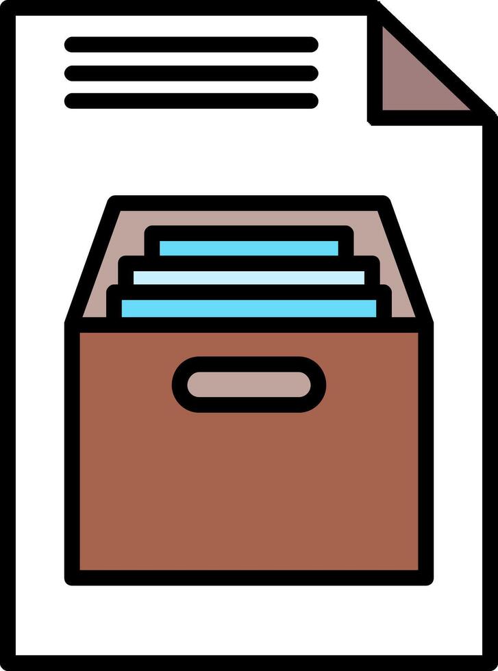 Box Closed Line Filled Icon vector