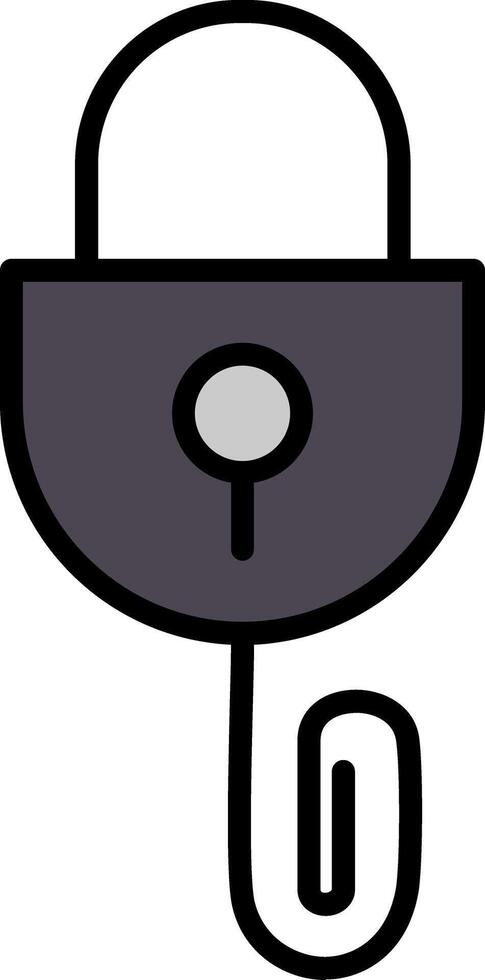 Picklock Line Filled Icon vector