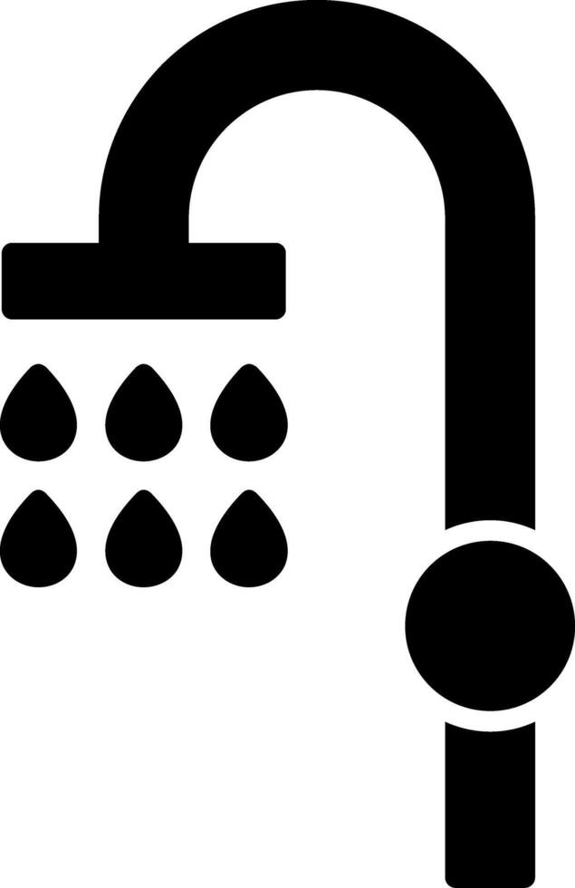 Shower Glyph Icon vector