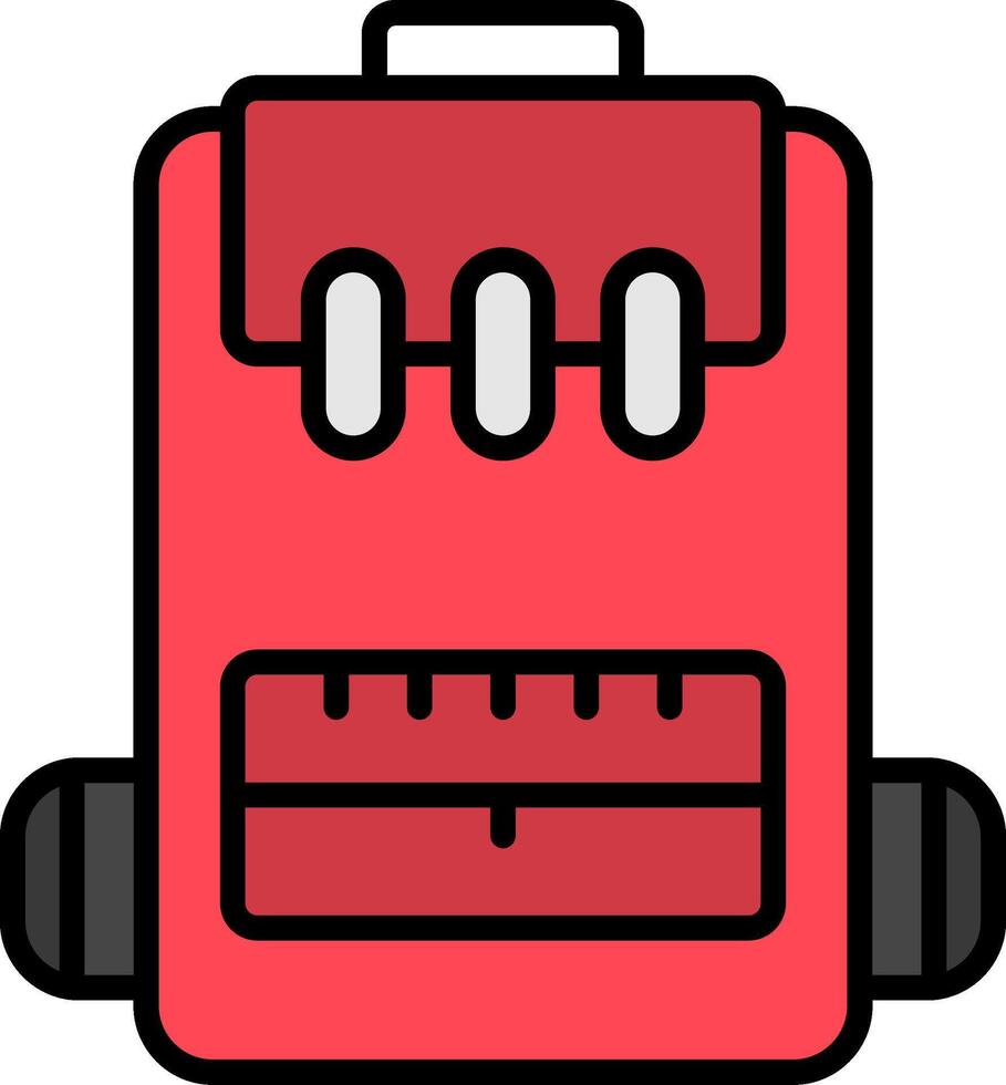 Backpack Line Filled Icon vector