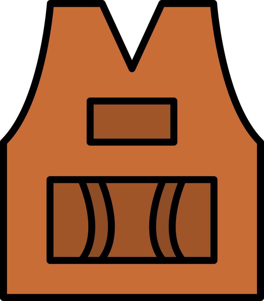 Sleeveless Line Filled Icon vector