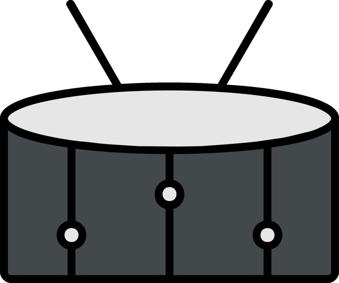 Snare Line Filled Icon vector