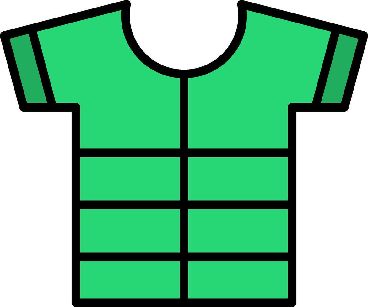 camisa línea lleno icono vector