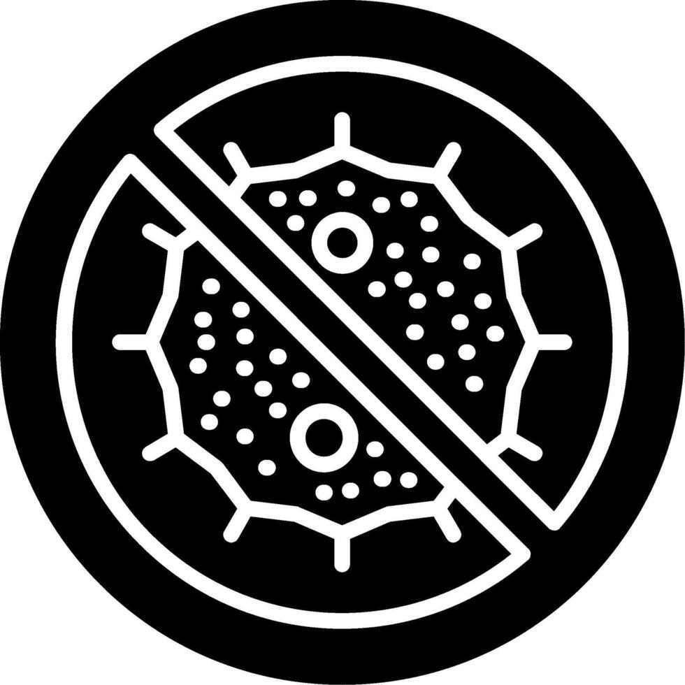 Bacteria Glyph Icon vector