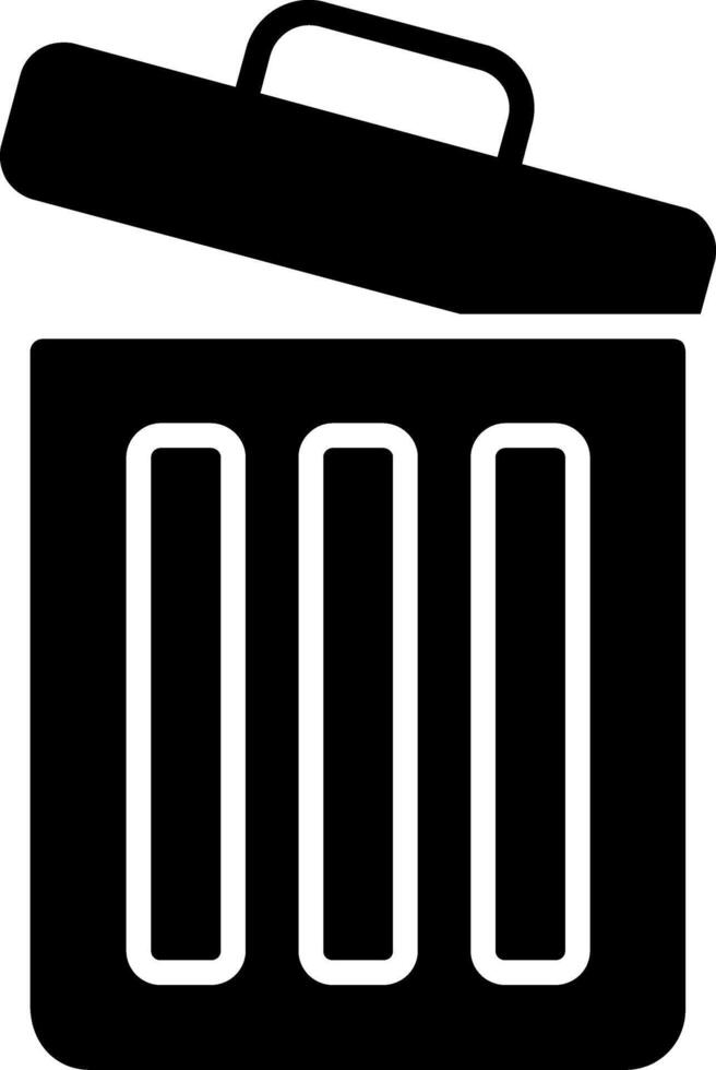 Trash Glyph Icon vector