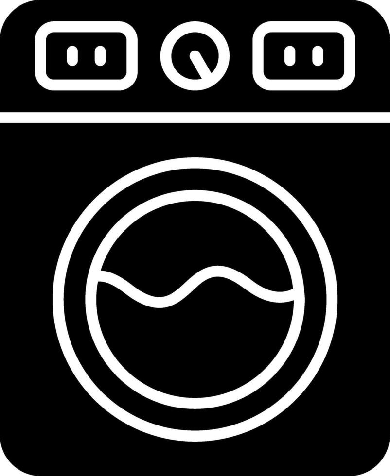 Washing Machine Glyph Icon vector