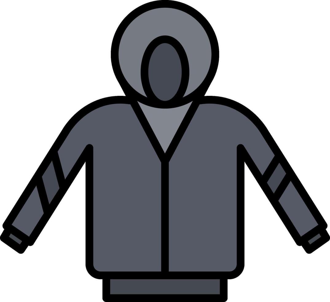 Hoodie Line Filled Icon vector