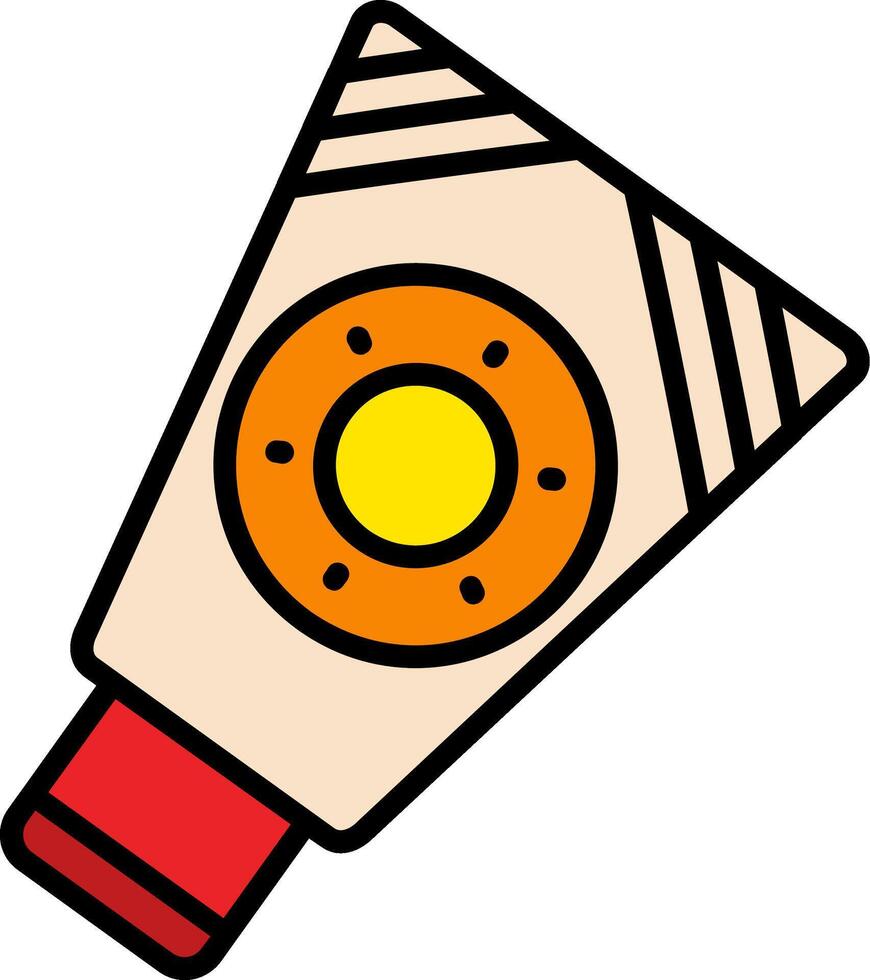 Sunscreen Line Filled Icon vector
