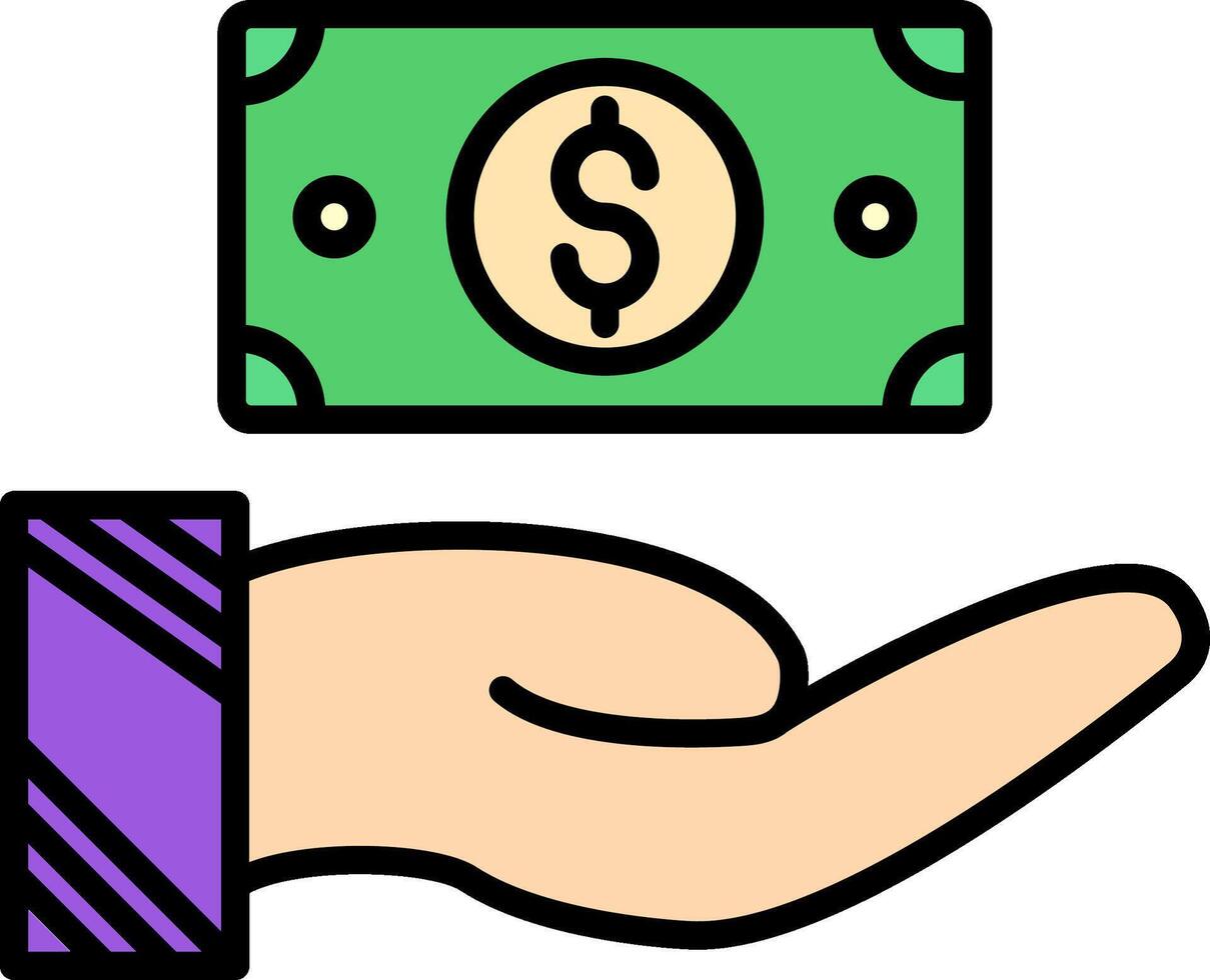 Donate Line Filled Icon vector