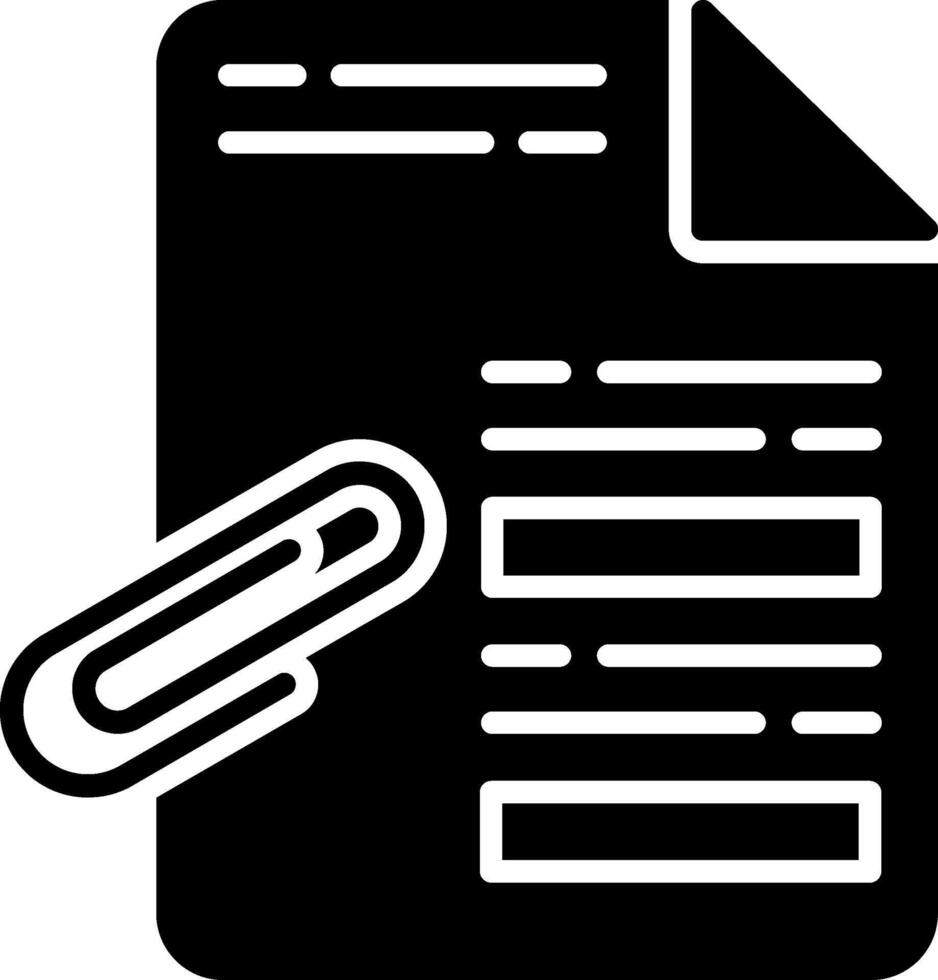 Document Glyph Icon vector