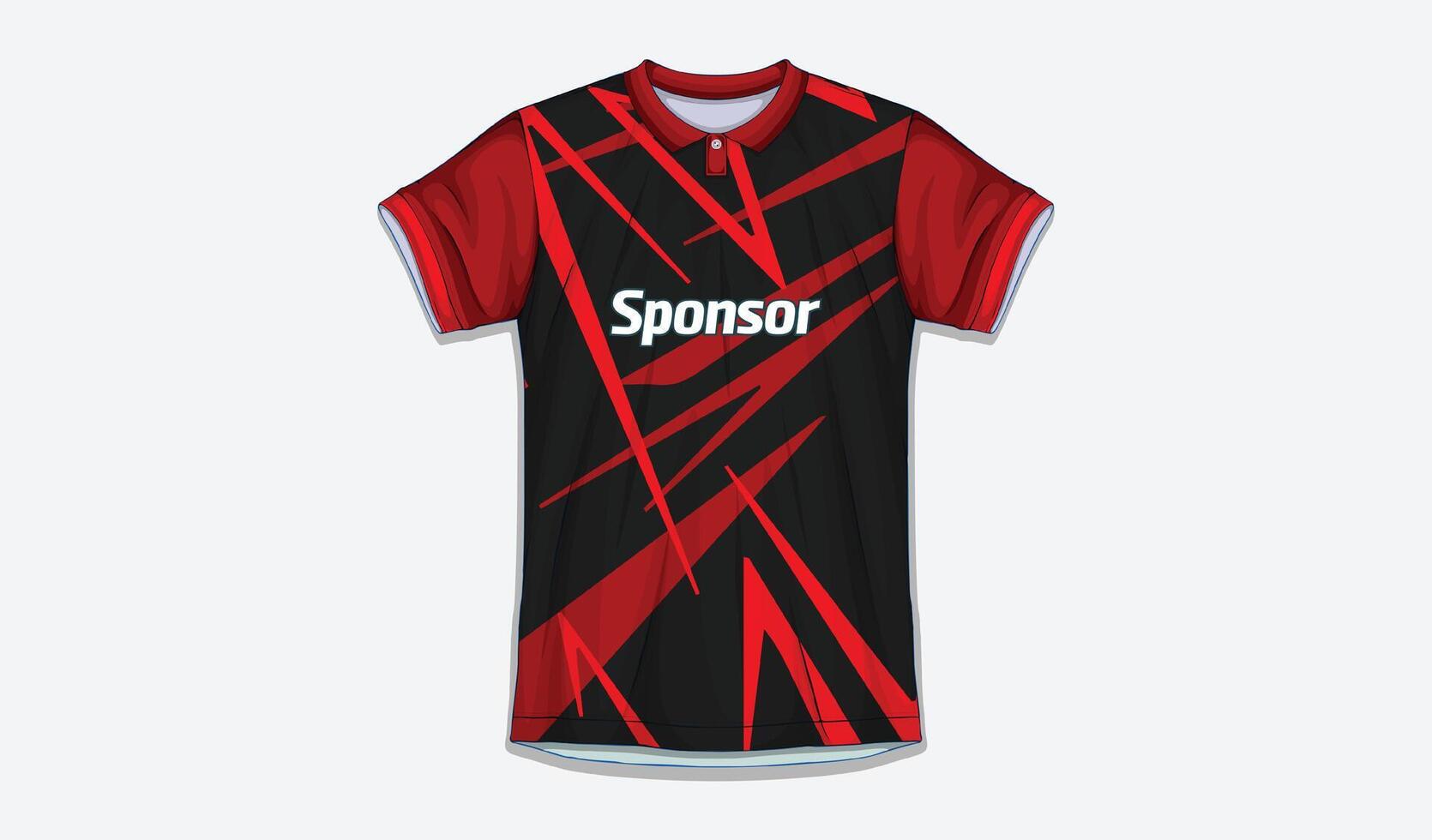 Sports shirt design ready to print Football shirt for sublimation vector