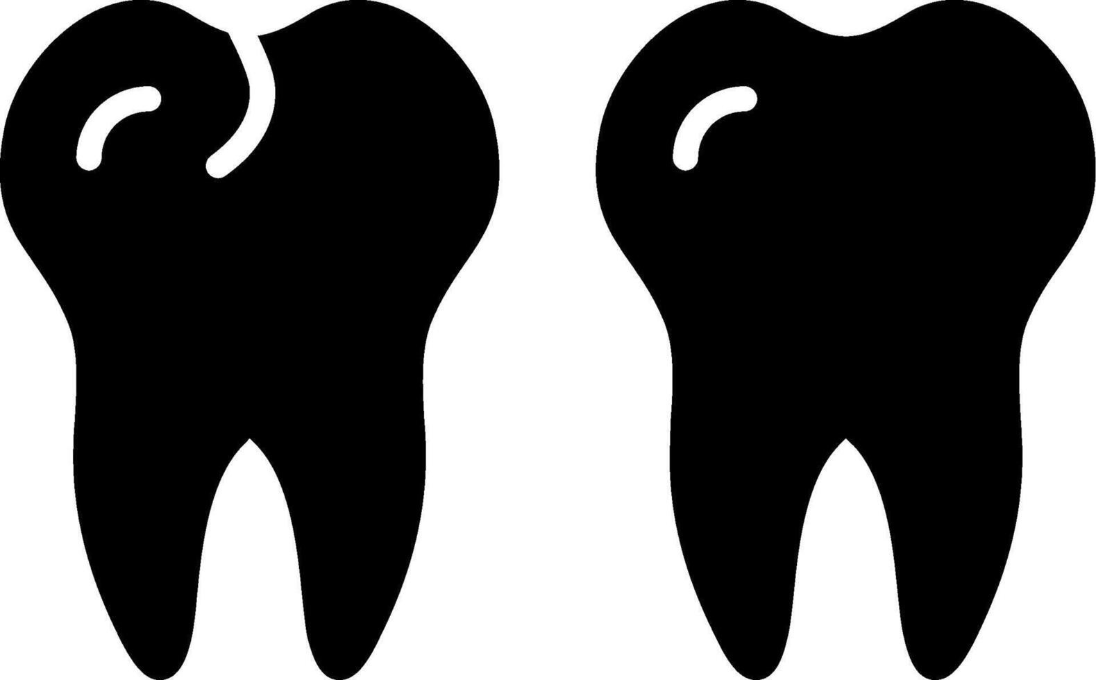 Teeths Glyph Icon vector