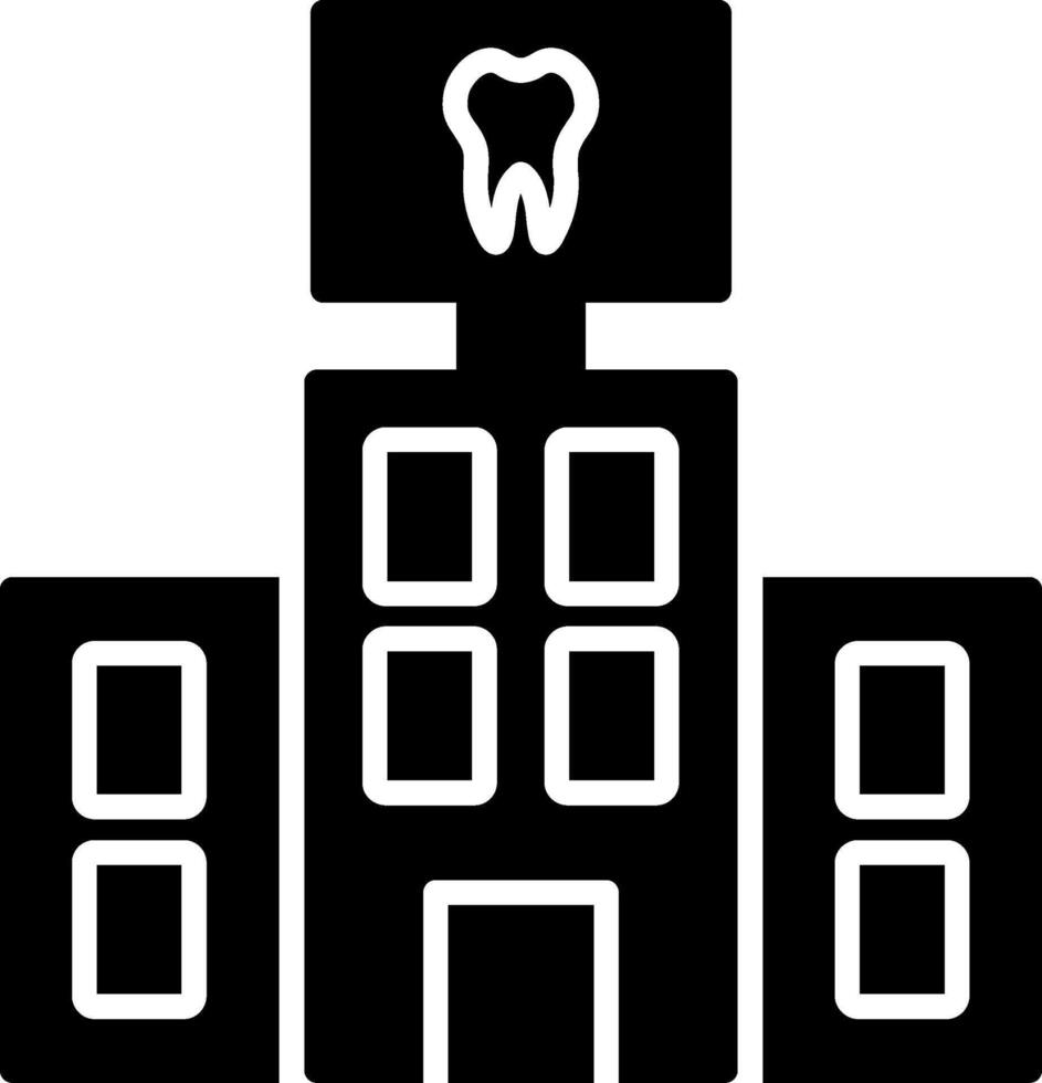 icono de glifo de cuidado dental vector