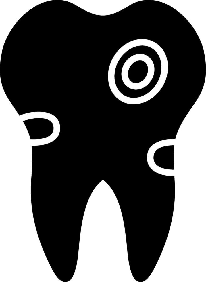 Caries Glyph Icon vector