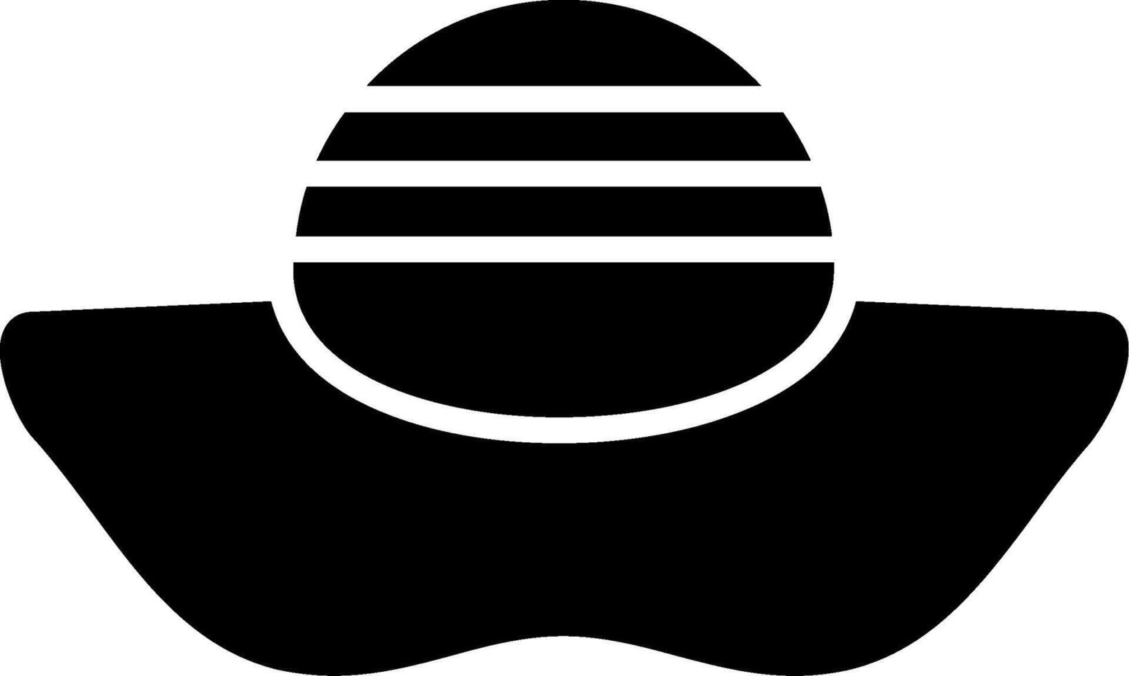 Sun Hat Glyph Icon vector
