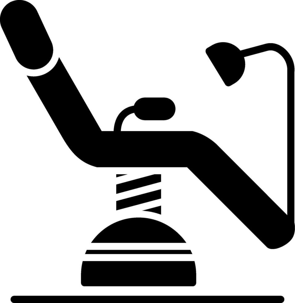 Dentist Chair Glyph Icon vector