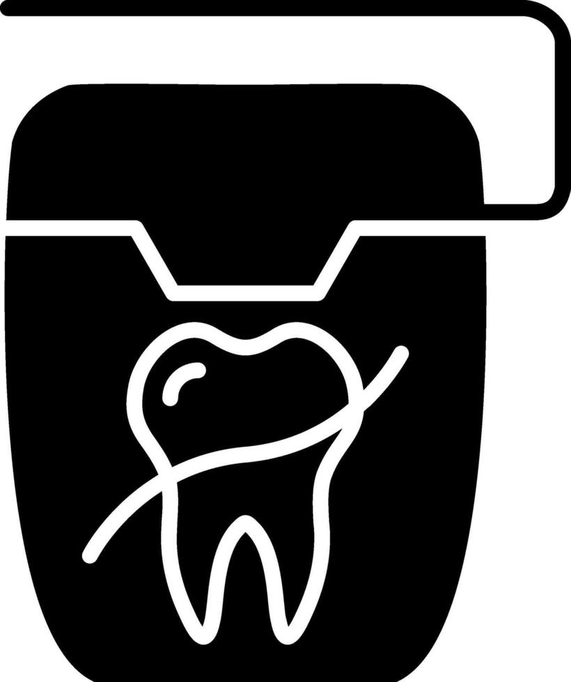 Floss Glyph Icon vector