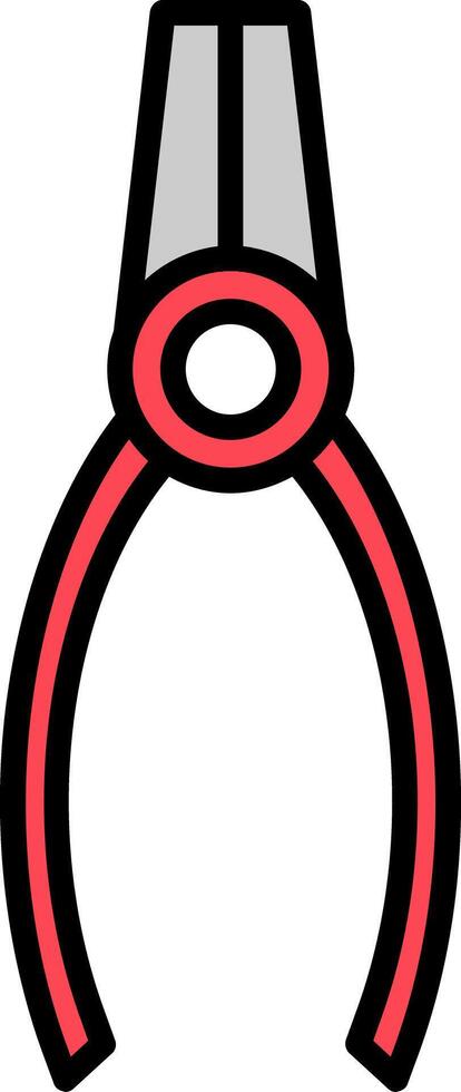 Pliers Line Filled Icon vector