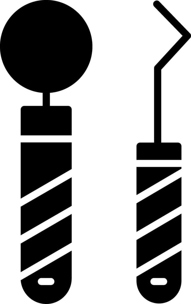 Dentist Tools Glyph Icon vector