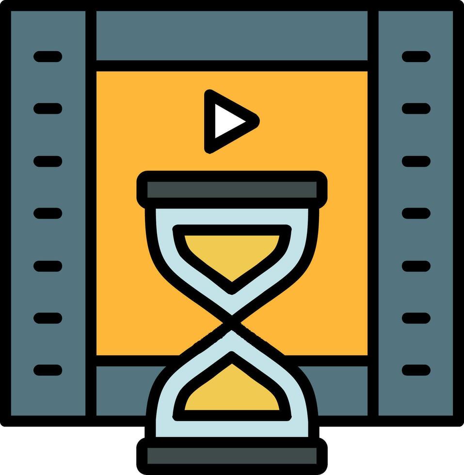 Duration Line Filled Icon vector