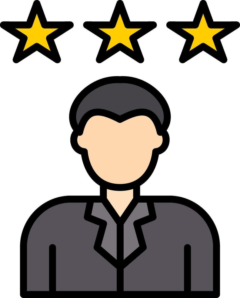 Customer Review Line Filled Icon vector