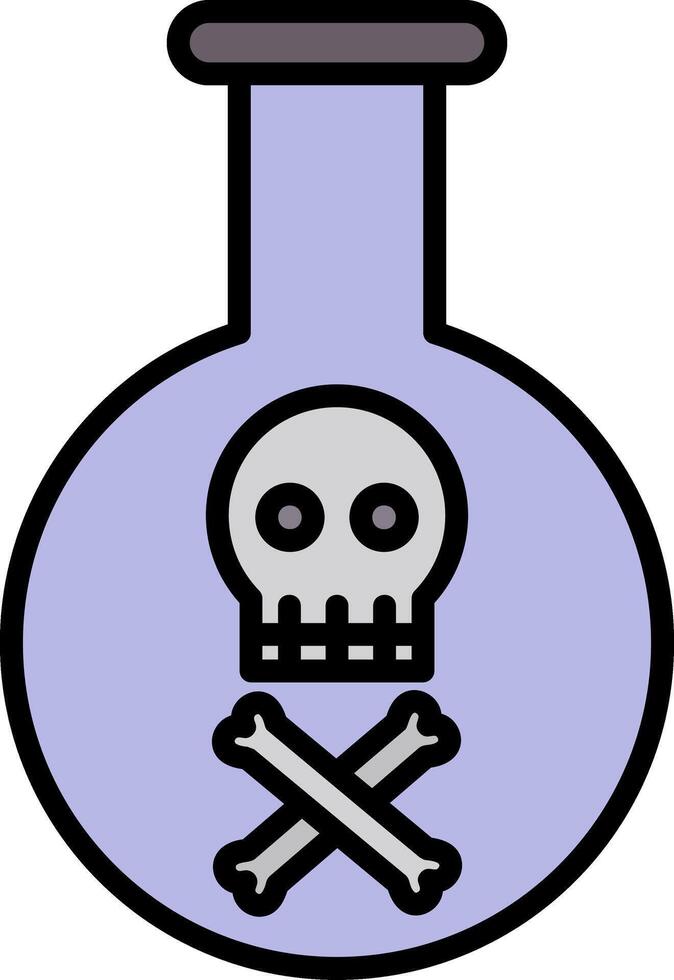 Poison Line Filled Icon vector