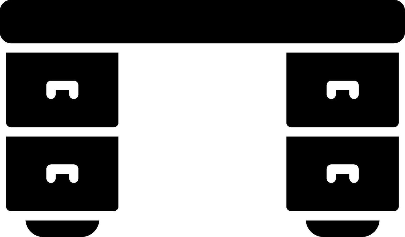 Desk Glyph Icon vector