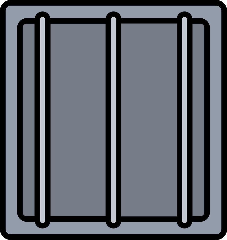 Jail Line Filled Icon vector