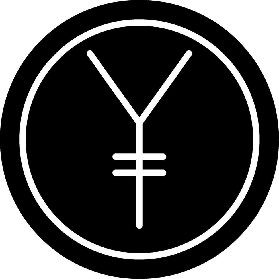 Yen Glyph Icon vector