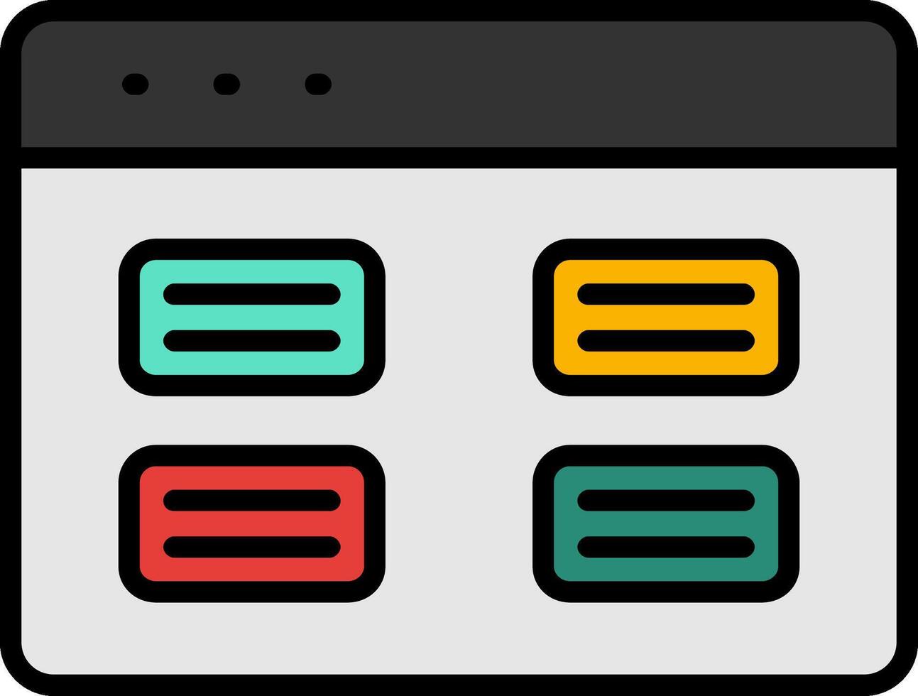 Tasks Line Filled Icon vector