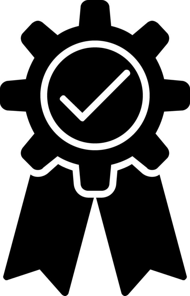 Quality Assurance Glyph Icon vector