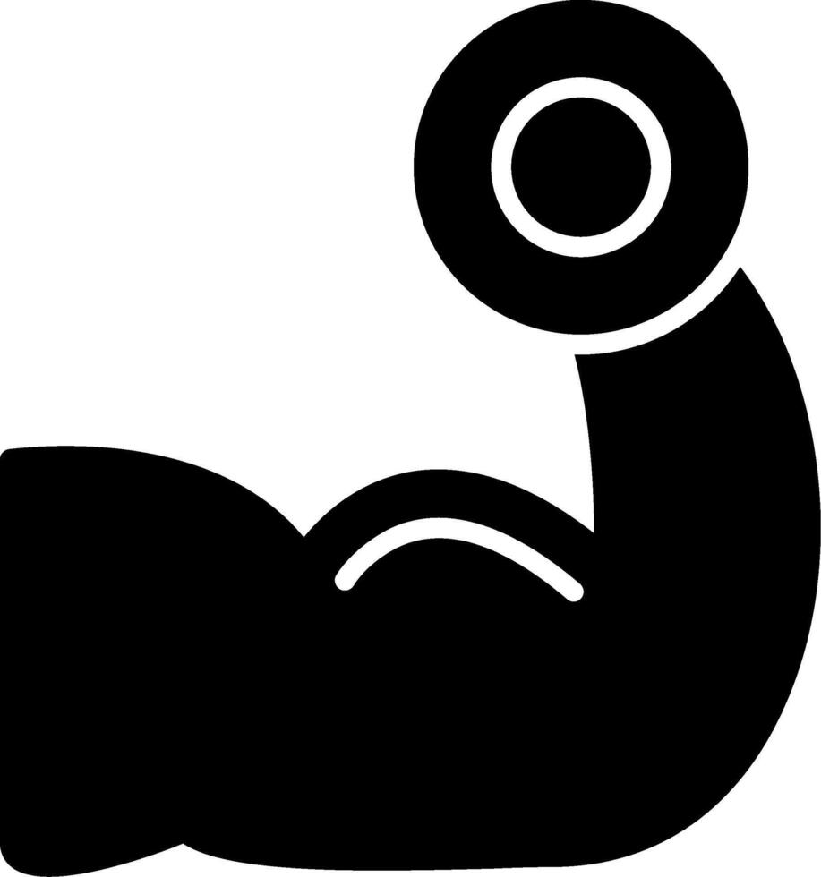 Body Builder Glyph Icon vector